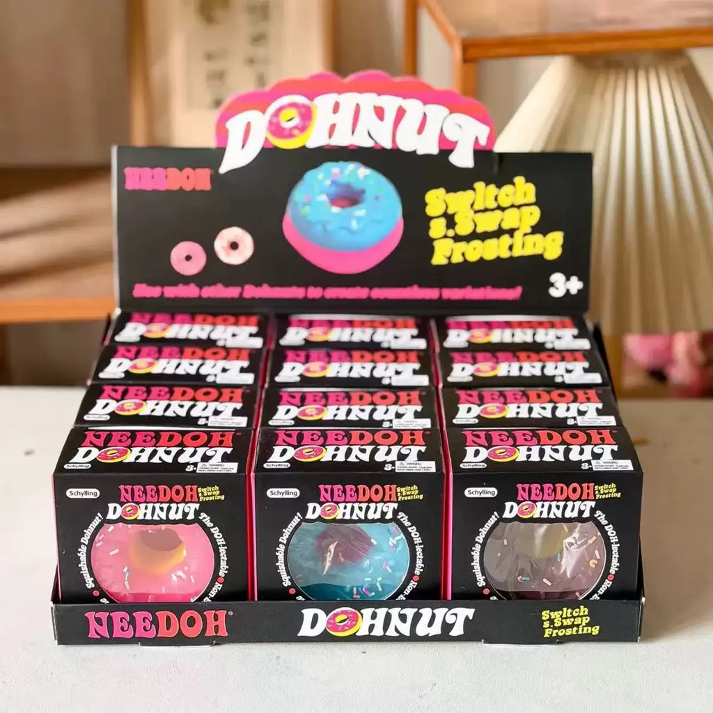 2026 NEEDOH TPR Donut Candy Pressure Cube, Soft Squeeze Toy, Portable Relief Gift for Adult ADHD Office
