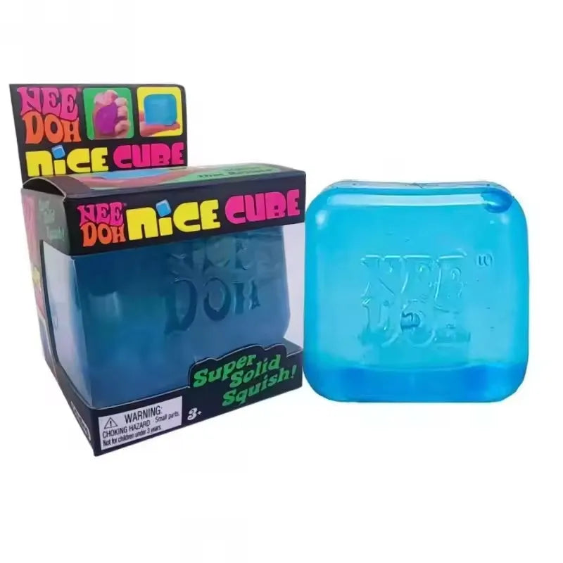 NeeDoh Nice Cube Squish Toy, Soft Jelly Squeeze Stress Relief Fidget Toy, Sensory NeeDoh for Teens & Adults