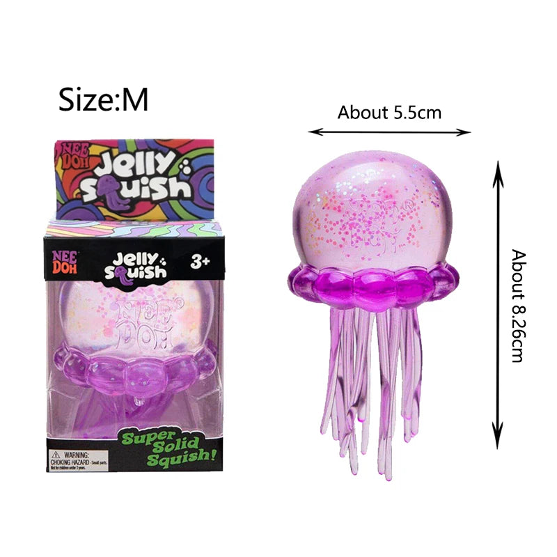 Needoh Bigger Super Jelly Squish Stress Relief Toy Soft Slow Rebound Autism ADHD Sensory Regulation Focus Training Portable Toy