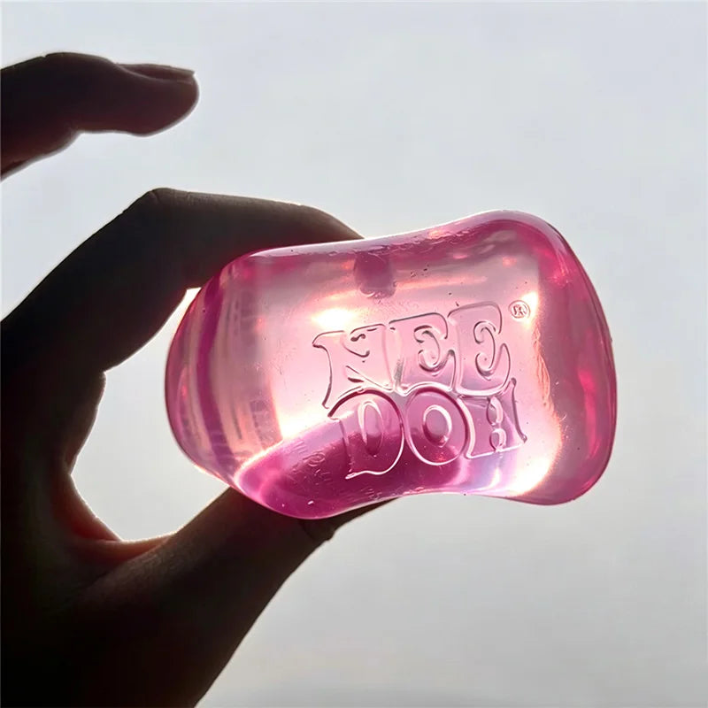 Maltose Needoh Nice Cube Clear Solid Squish Squeeze Fidget Toy Slow Rebound Stress Anxiety Relief Sensory Relax Desk Toy Gift