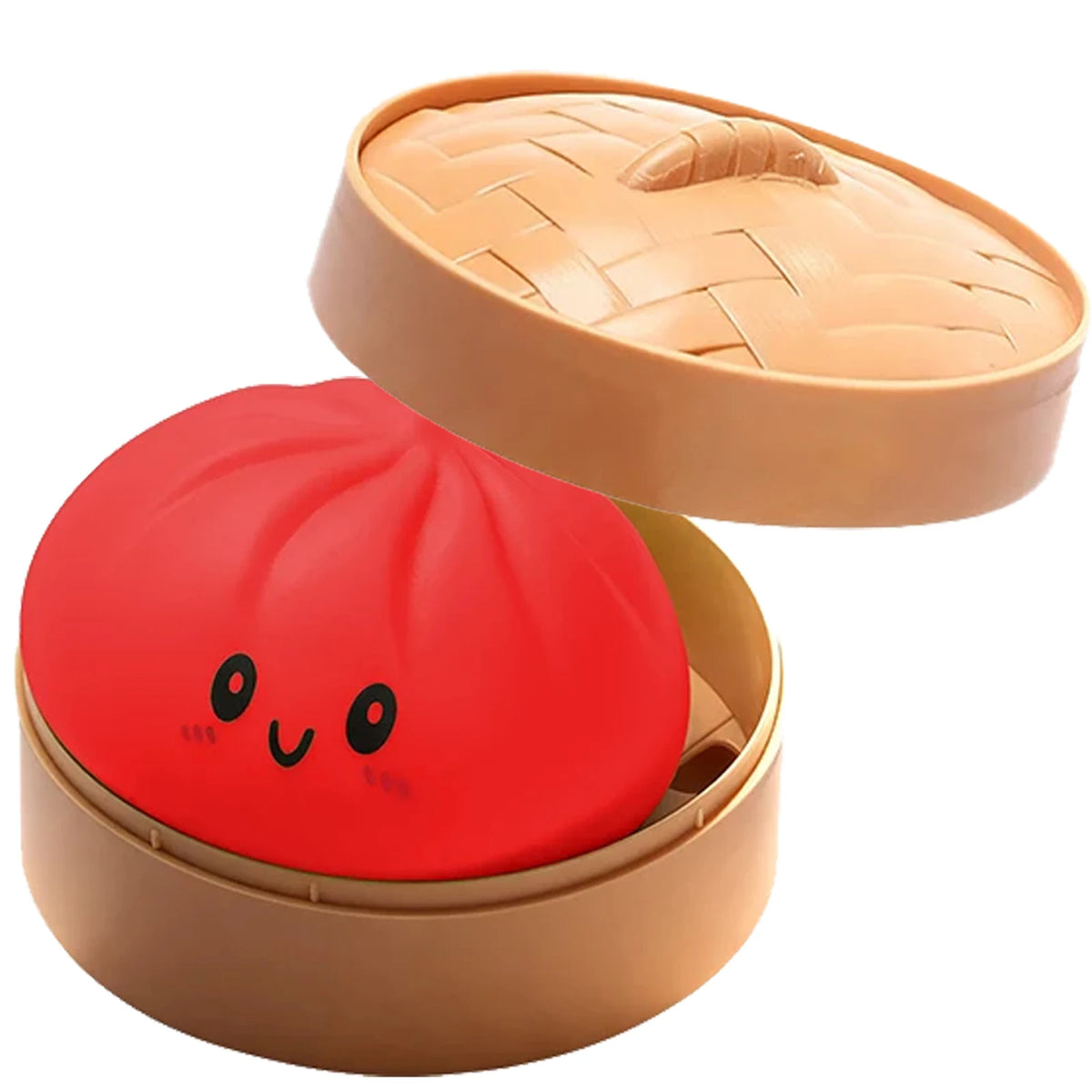 1-12P Push Bubble Colorful Dumpling Squishes Stress With Steamer Cute Anxiety Toy Soft Decompression Dough For Adults Prospector
