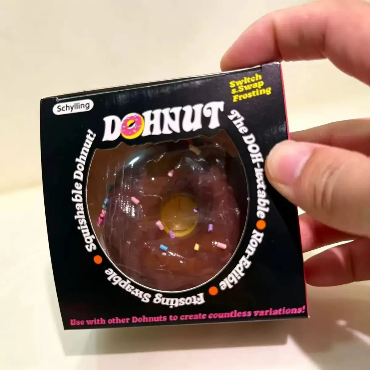 2026 NEEDOH TPR Donut Candy Pressure Cube, Soft Squeeze Toy, Portable Relief Gift for Adult ADHD Office