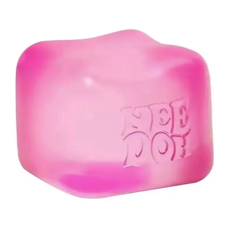 NeeDoh Nice Cube Squish Toy, Soft Jelly Squeeze Stress Relief Fidget Toy, Sensory NeeDoh for Teens & Adults