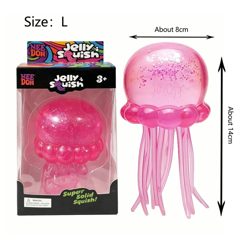 Needoh Bigger Super Jelly Squish Stress Relief Toy Soft Slow Rebound Autism ADHD Sensory Regulation Focus Training Portable Toy