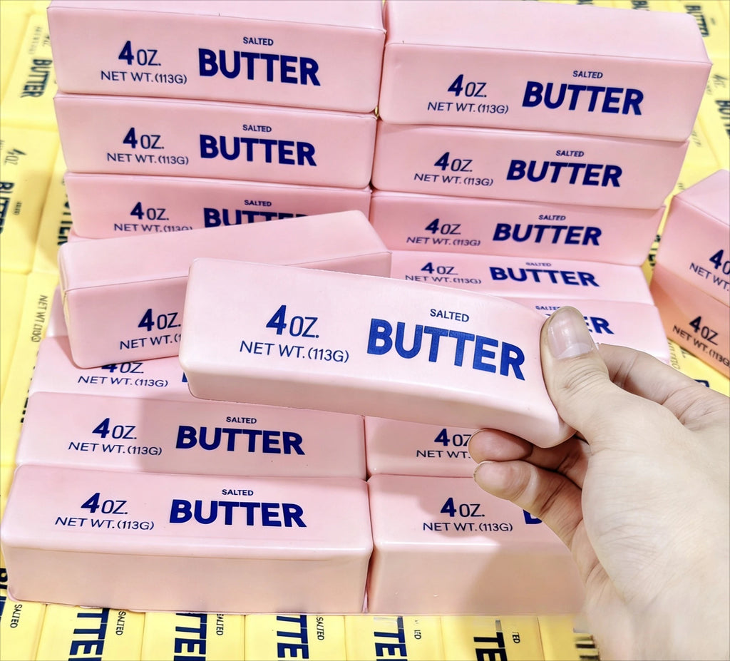 Strawberry Butter Squishy Super Soft Food Squishy Toys Stress Relief Moist Squeeze Fidget Toy Butter Stick Chocolate Squish Toy