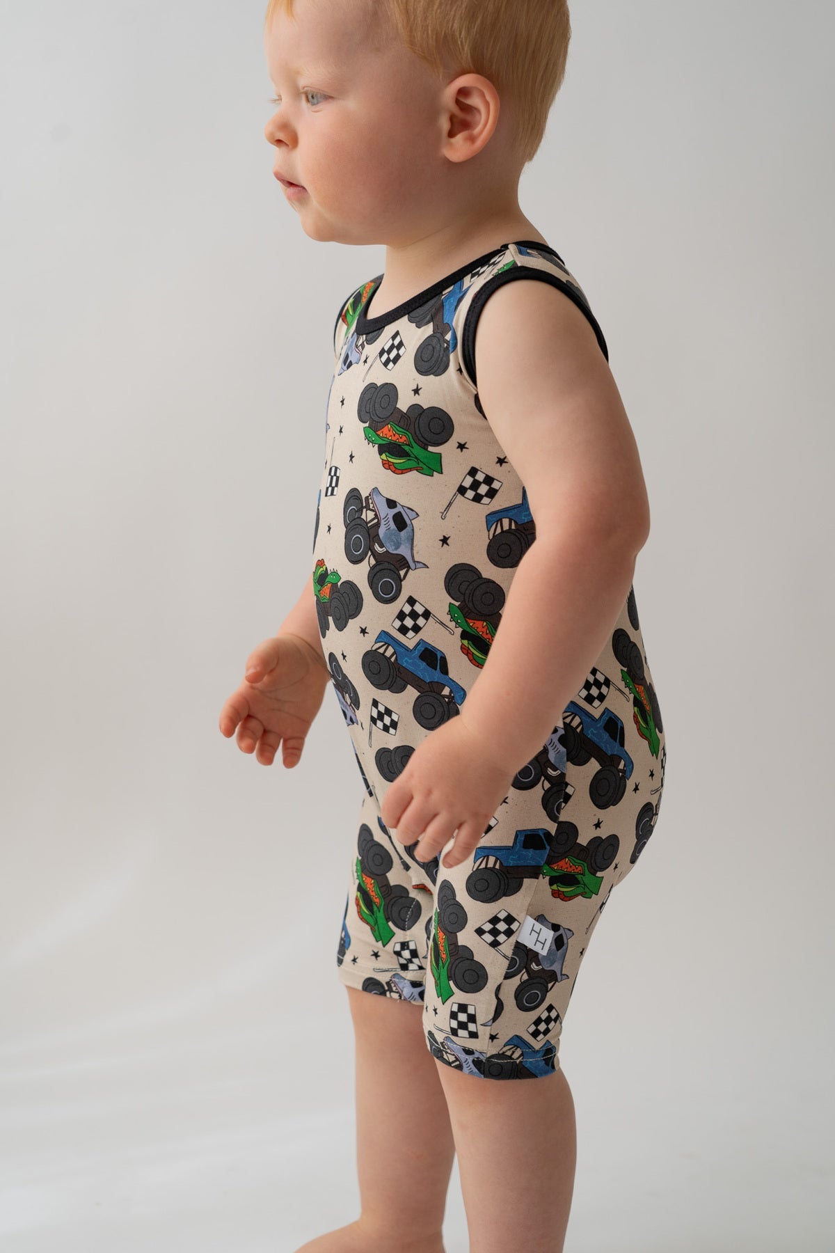 Monster Truck Shorty Tank Romper