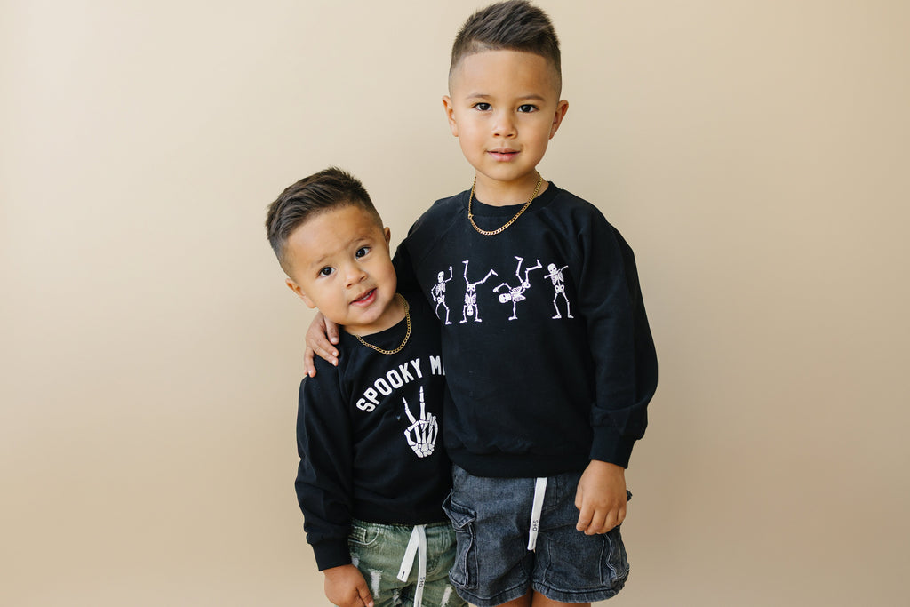 Organic Cotton Spooky Mini Crewneck Sweatshirt
