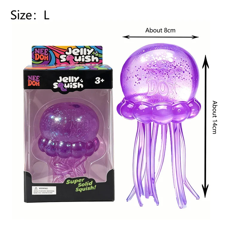 Needoh Bigger Super Jelly Squish Stress Relief Toy Soft Slow Rebound Autism ADHD Sensory Regulation Focus Training Portable Toy