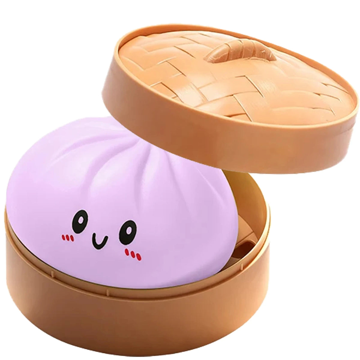 1-12P Push Bubble Colorful Dumpling Squishes Stress With Steamer Cute Anxiety Toy Soft Decompression Dough For Adults Prospector