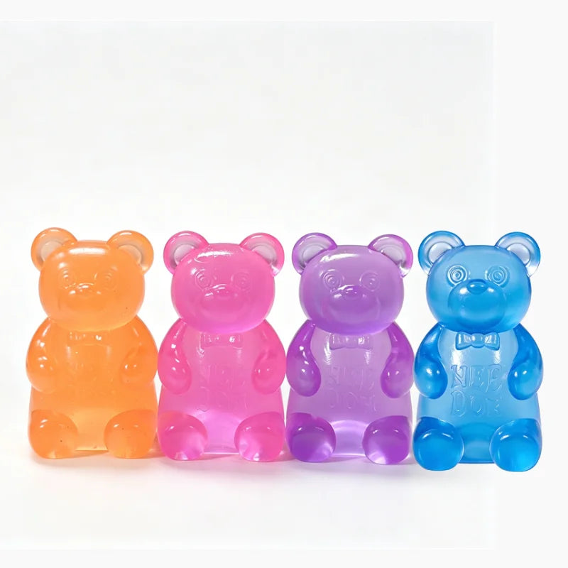 Squishy Fidget Sensory Toy ADHD Anti Anxiety Stress Relief Cute Transparent Jelly Gummy Bear TPR Stretch Squeeze Vent Needoh