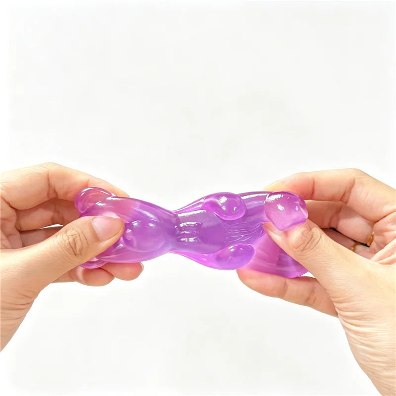 Squishy Fidget Sensory Toy ADHD Anti Anxiety Stress Relief Cute Transparent Jelly Gummy Bear TPR Stretch Squeeze Vent Needoh