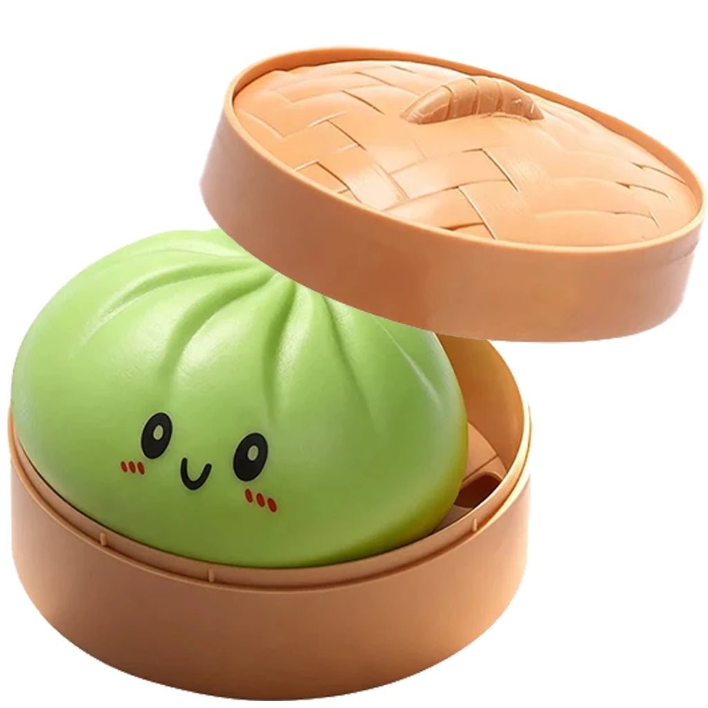 1-12P Push Bubble Colorful Dumpling Squishes Stress With Steamer Cute Anxiety Toy Soft Decompression Dough For Adults Prospector