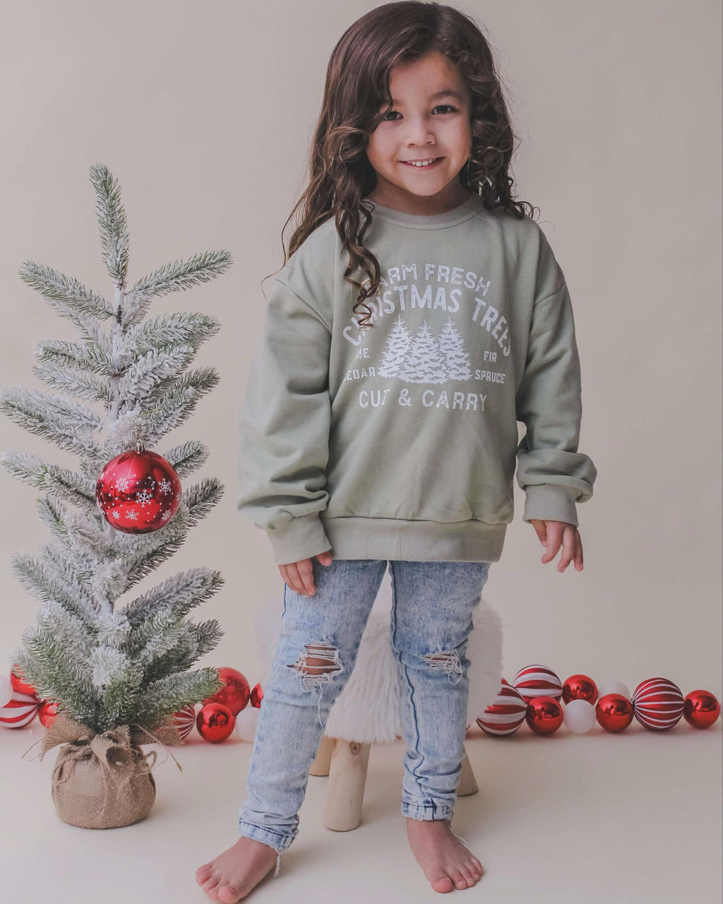 Farm Fresh Christmas Trees Crewneck Sweatshirt