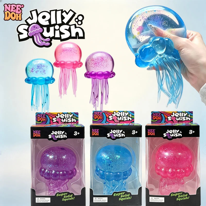 Needoh Bigger Super Jelly Squish Stress Relief Toy Soft Slow Rebound Autism ADHD Sensory Regulation Focus Training Portable Toy