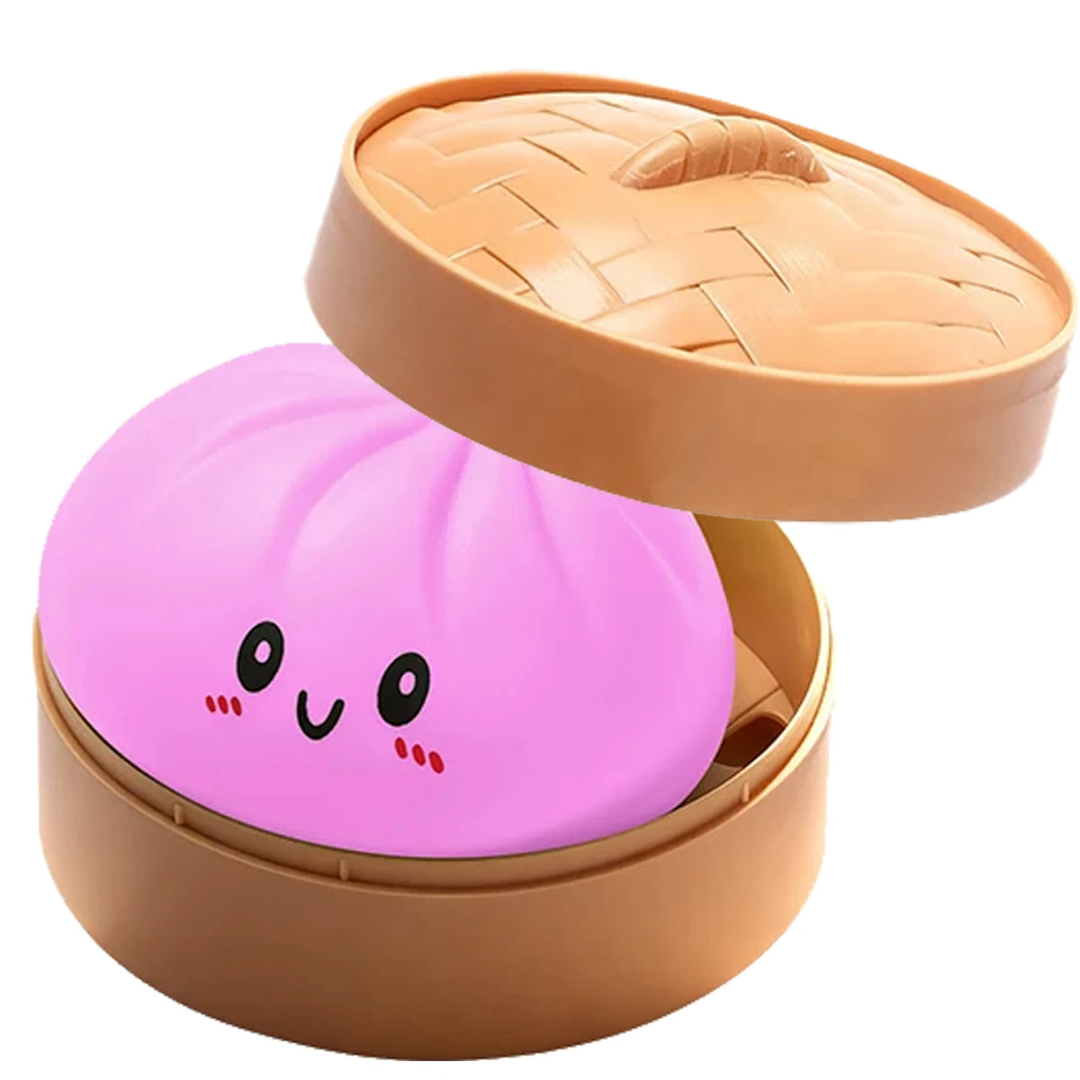 1-12P Push Bubble Colorful Dumpling Squishes Stress With Steamer Cute Anxiety Toy Soft Decompression Dough For Adults Prospector