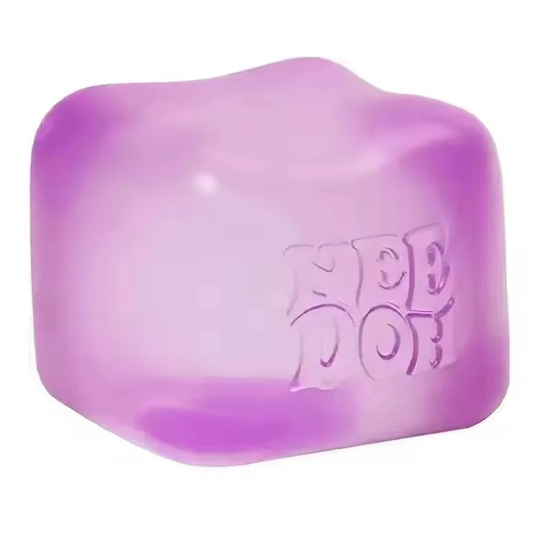 NeeDoh Nice Cube Squish Toy, Soft Jelly Squeeze Stress Relief Fidget Toy, Sensory NeeDoh for Teens & Adults