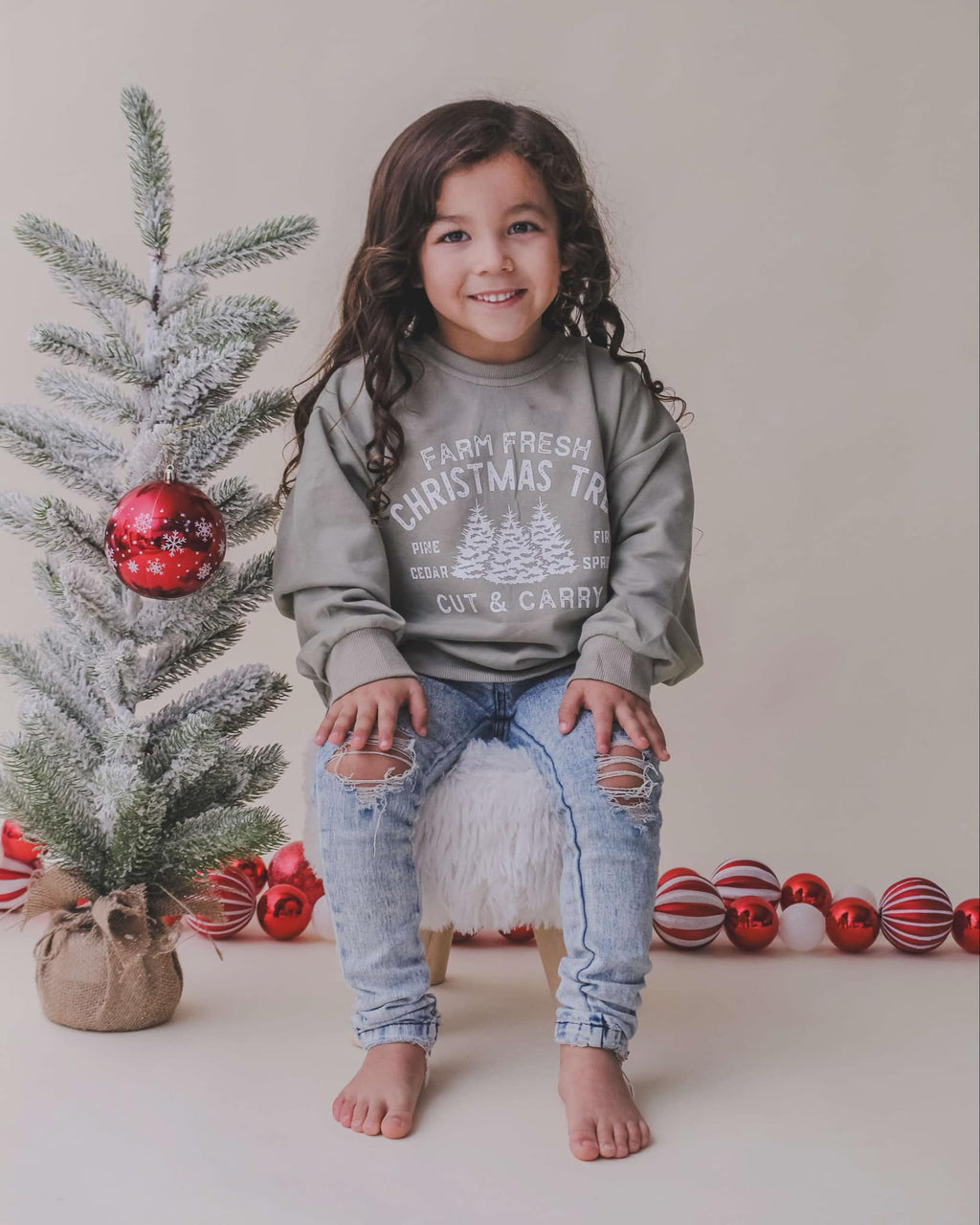 Farm Fresh Christmas Trees Crewneck Sweatshirt