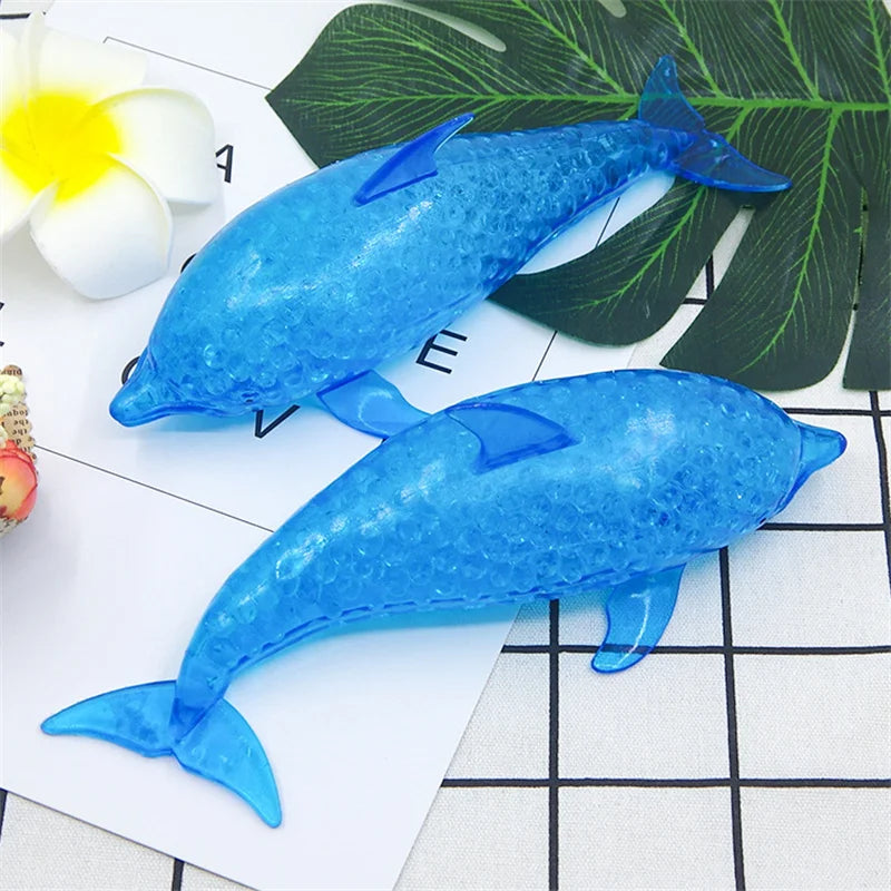 Squishy Shark Stress Balls Dolphin Squeeze Ball Stretchy Stress Squish Ball Sea Animal Squeeze Squishy Toys for Kids Adults
