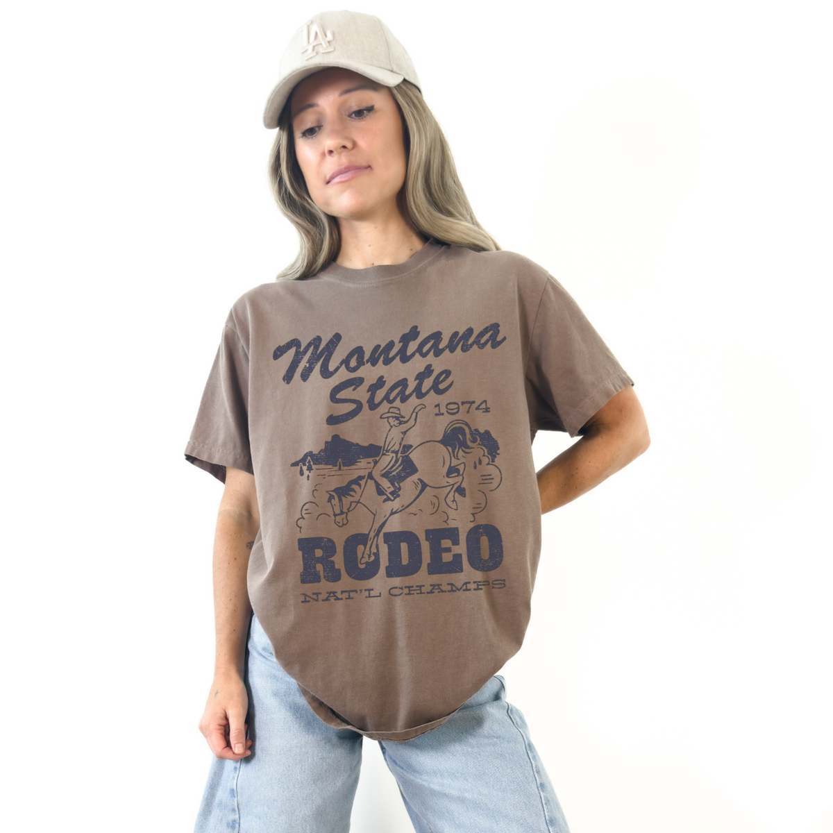 Montana State Rodeo Graphic Tee | Vintage Western Cowboy T-Shirt