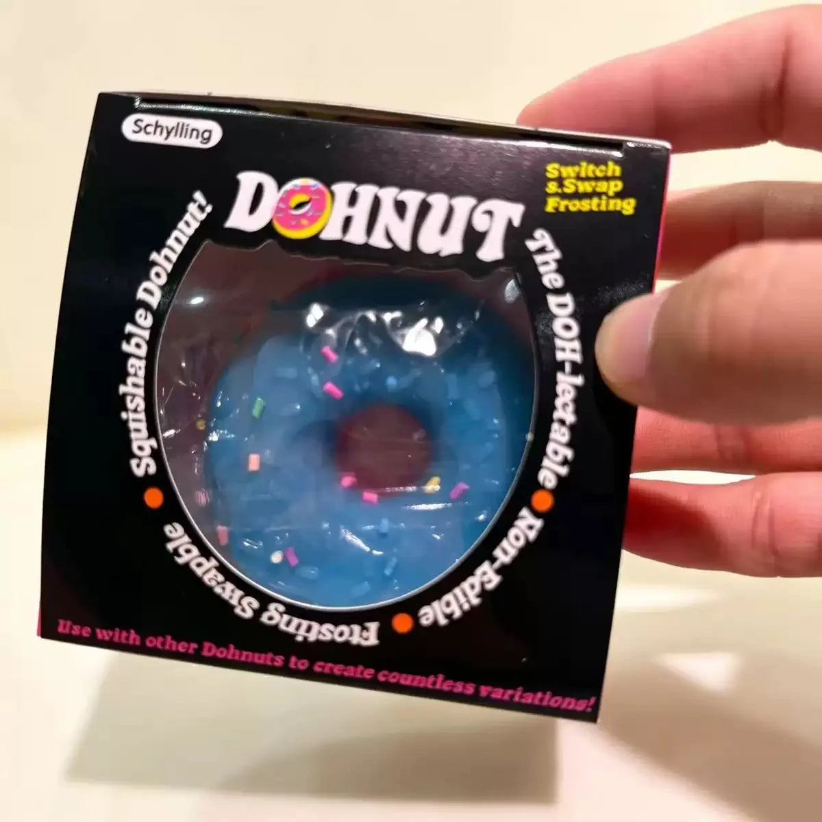 2026 NEEDOH TPR Donut Candy Pressure Cube, Soft Squeeze Toy, Portable Relief Gift for Adult ADHD Office