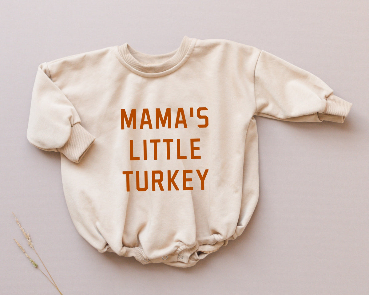 Mama's Little Turkey Sweatshirt Romper - more colors