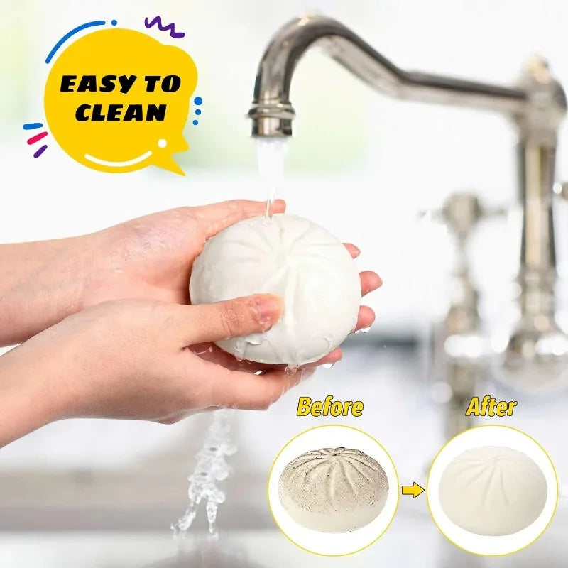Hot Colorful Dumpling Squishes Stress Balls Fidget Sensory Toys Simulation Food Squishies Bun with Steamer Squeeze Dough Ball