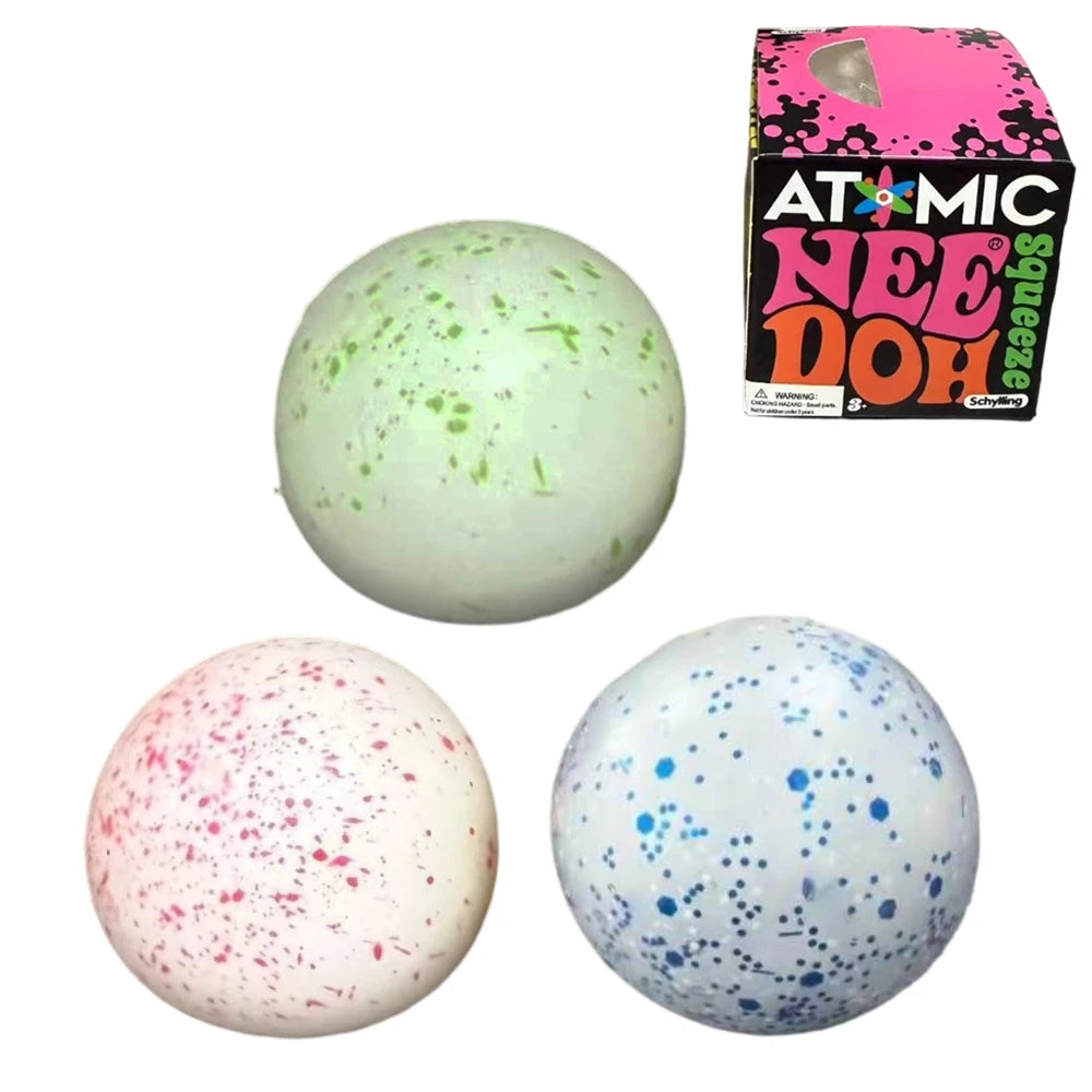 New Snowball Crunch Squish Stress Ball, Crunchy Squeeze Fidget Sensory Toy, Anxiety Stress Relief Toy for Adults, Novelty Gift