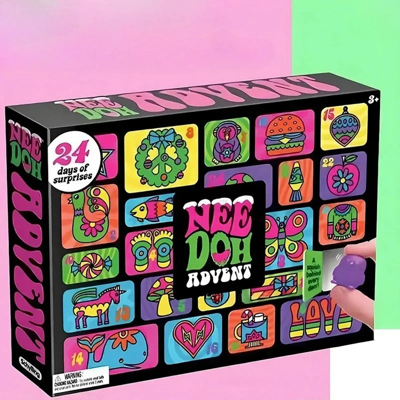 Needoh Nice Cube Fidget Squish Toy Sensory Stress Relief Anti-Anxiety Focus Portable Toy Gift for All Ages