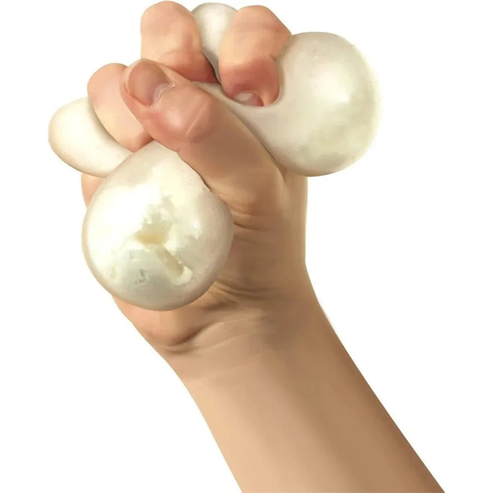 New Snowball Crunch Squish Stress Ball, Crunchy Squeeze Fidget Sensory Toy, Anxiety Stress Relief Toy for Adults, Novelty Gift