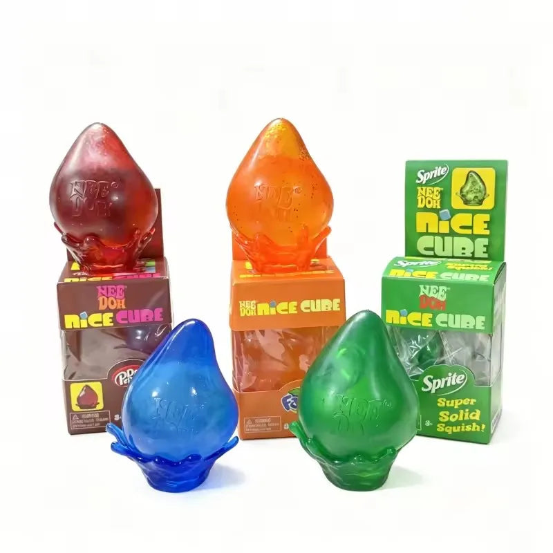 New Needoh Dreamy Water Drop Marbled Cube Malt Sugar Squish Toy Soft Squeeze Anxiety Relief Fidget Toy Surprise Blind Box